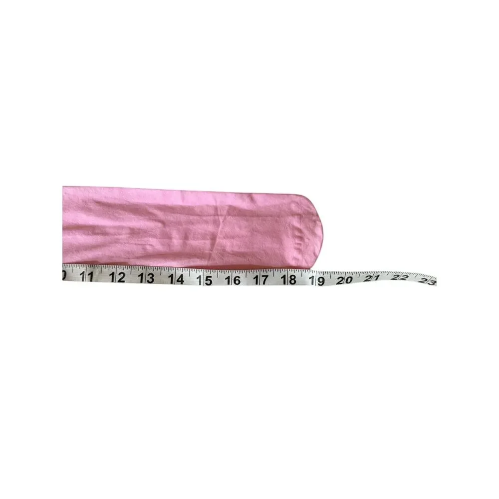 Girls Pink Sheer Knit Full-Foot Tights - Size 6/7